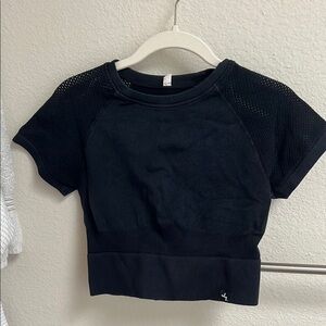 Kids Black Short Sleeve Top